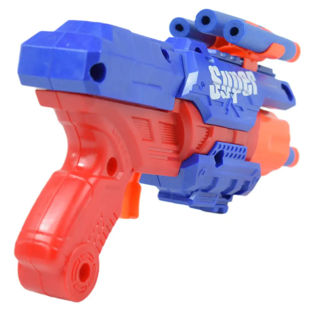 Super Gun: Szivacslövő fegyver töltényekkel 12 méteres lövő távolsággal 23x13cm kép 4