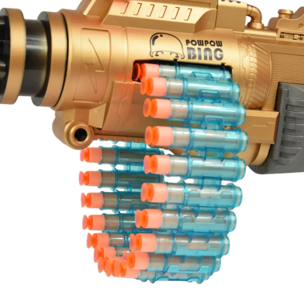 SuperShoot: Elektronikus óriás szivacslövő gépfegyver töltényekkel és akkuval 70cm kép 8