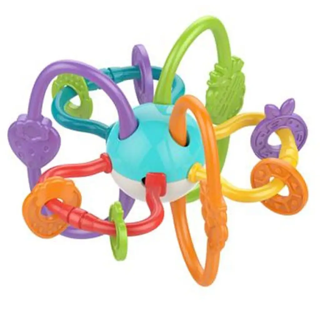 Színes bébi labda rágókával