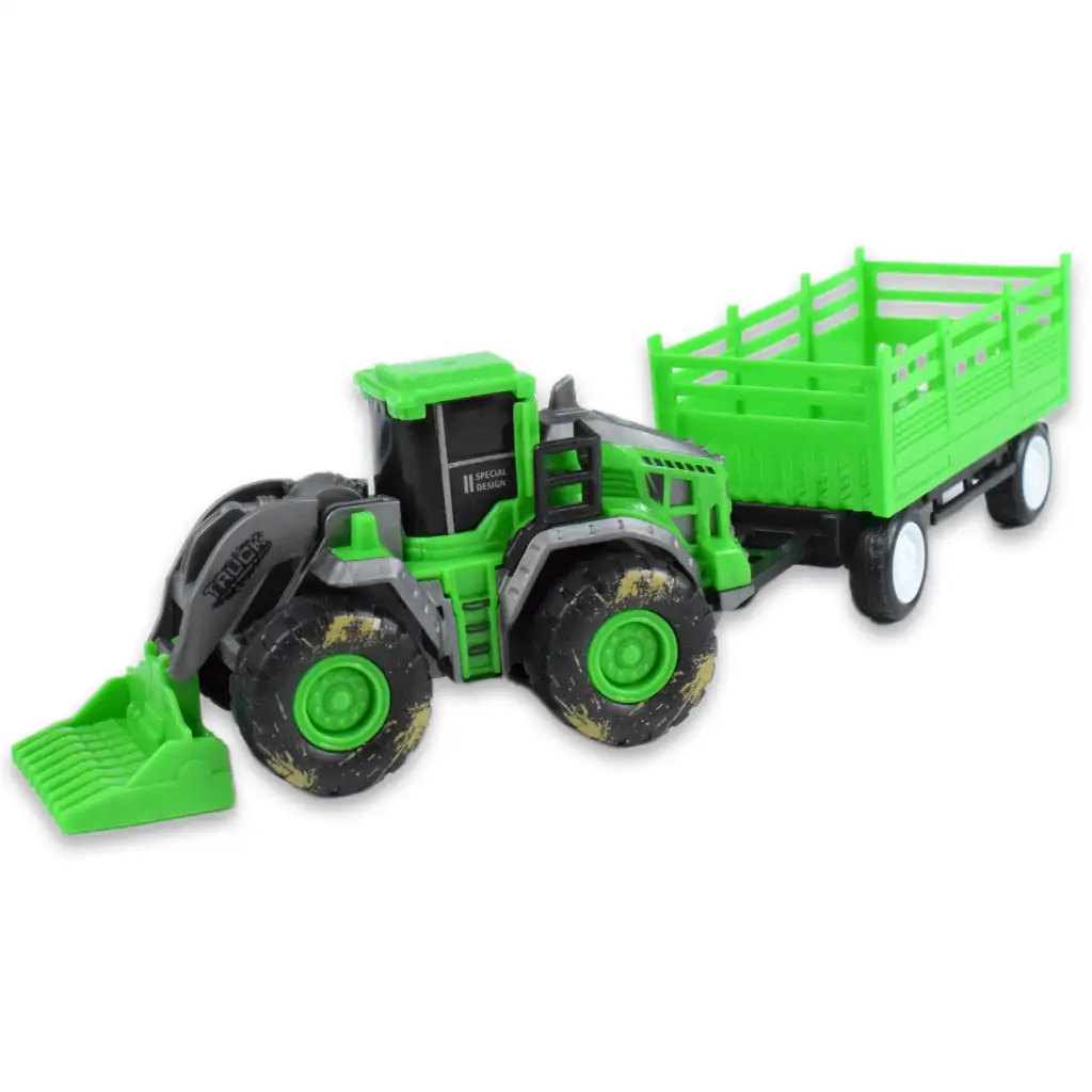 Simulation Vehicle: 3 db-os munkagép szett sáros kerékkel kép 2