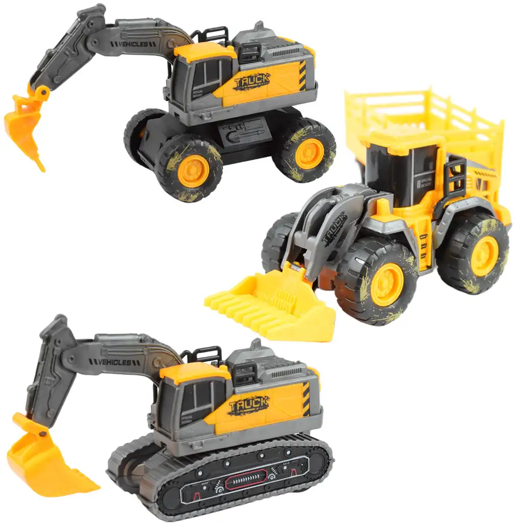 Simulation Vehicle: Munkagép szett sáros kerékkel többféle változatban, 3 db-os kiszerelésben kép 4