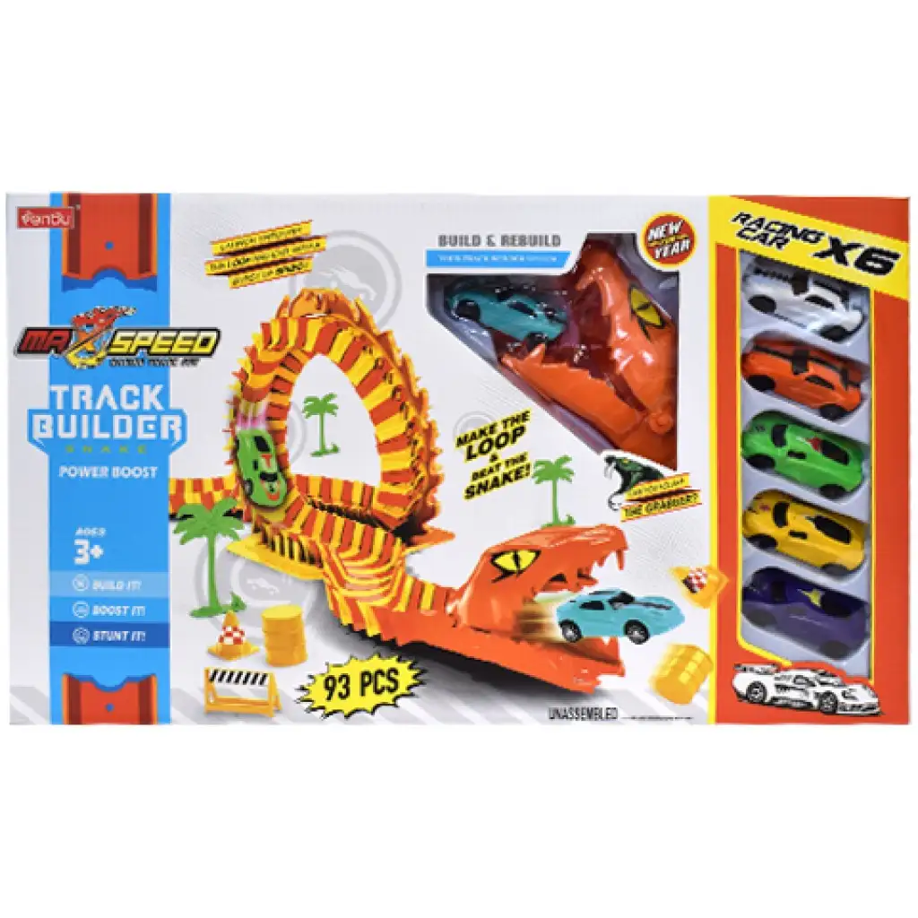 Max Speed Anakonda autópálya szett 6db kisautóval kép 3