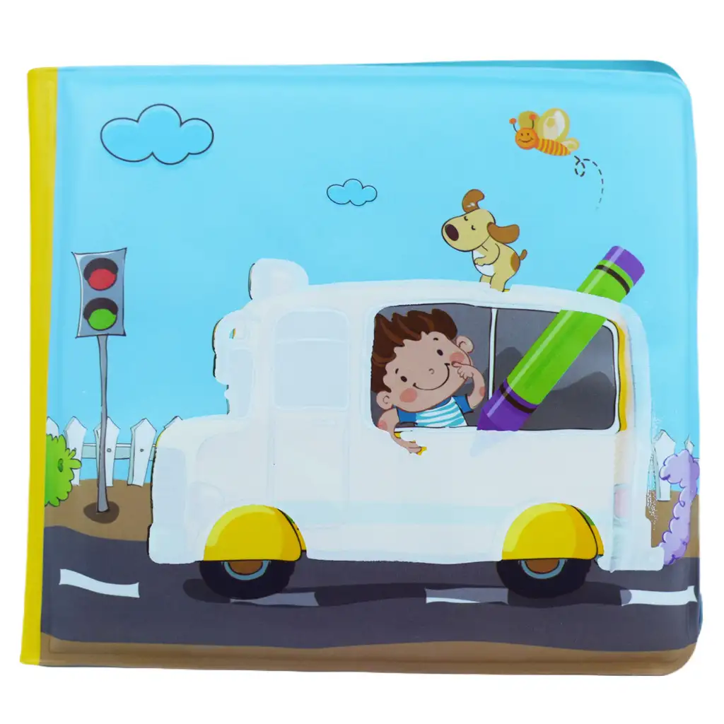 Baby Book: Járművek puha pancsoló könyv 14x13cm kép 2