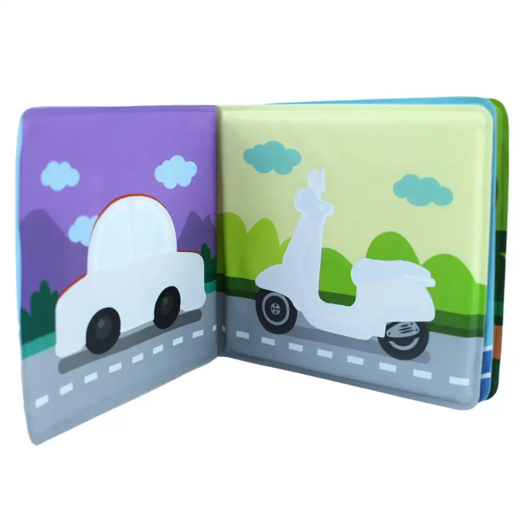Baby Book: Járművek puha pancsoló könyv 14x13cm kép 4