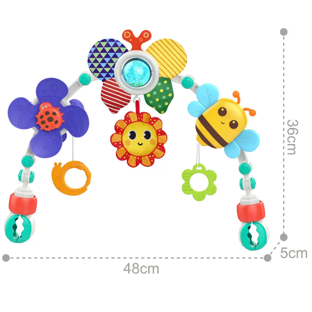 Happy World: Cuki állatok kiságyra rögzíthető játékhíd kép 3