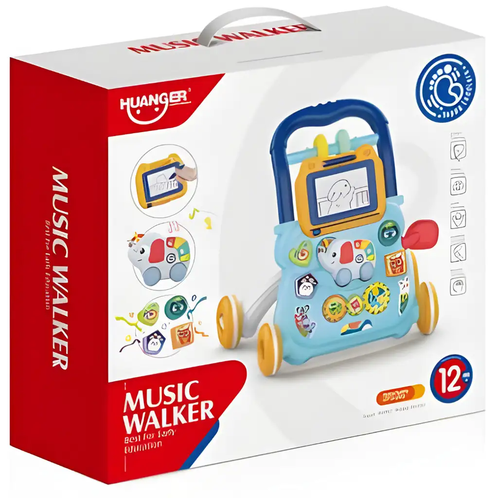 Happy World: Fiús elefántos zenélő készségfejlesztő járássegítő kép 4