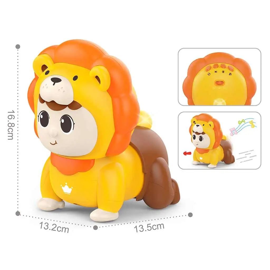 Happy World: Kúszó-Mászó Baba oroszlán jelmezben 13x17cm kép 2