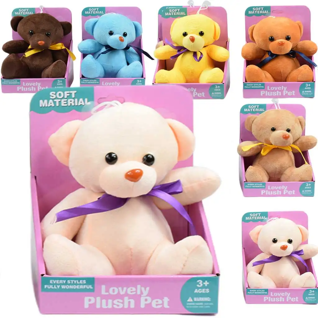 Lovely pihe-puha plüss mackó tapadó koronggal többféle színben 16cm 1db