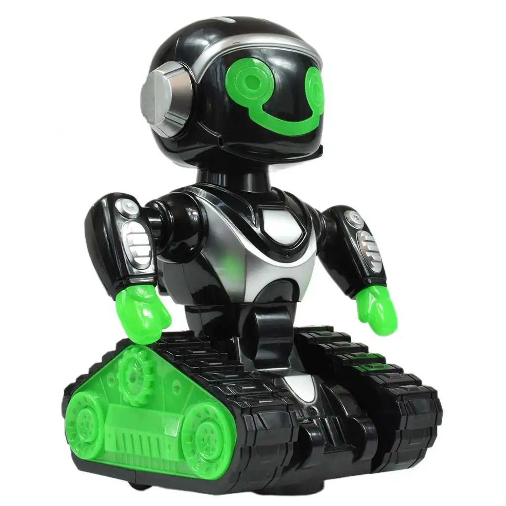 RC Interaktív távirányítós MacroBot fekete-zöld színben fénnyel és hanggal 20cm kép 3