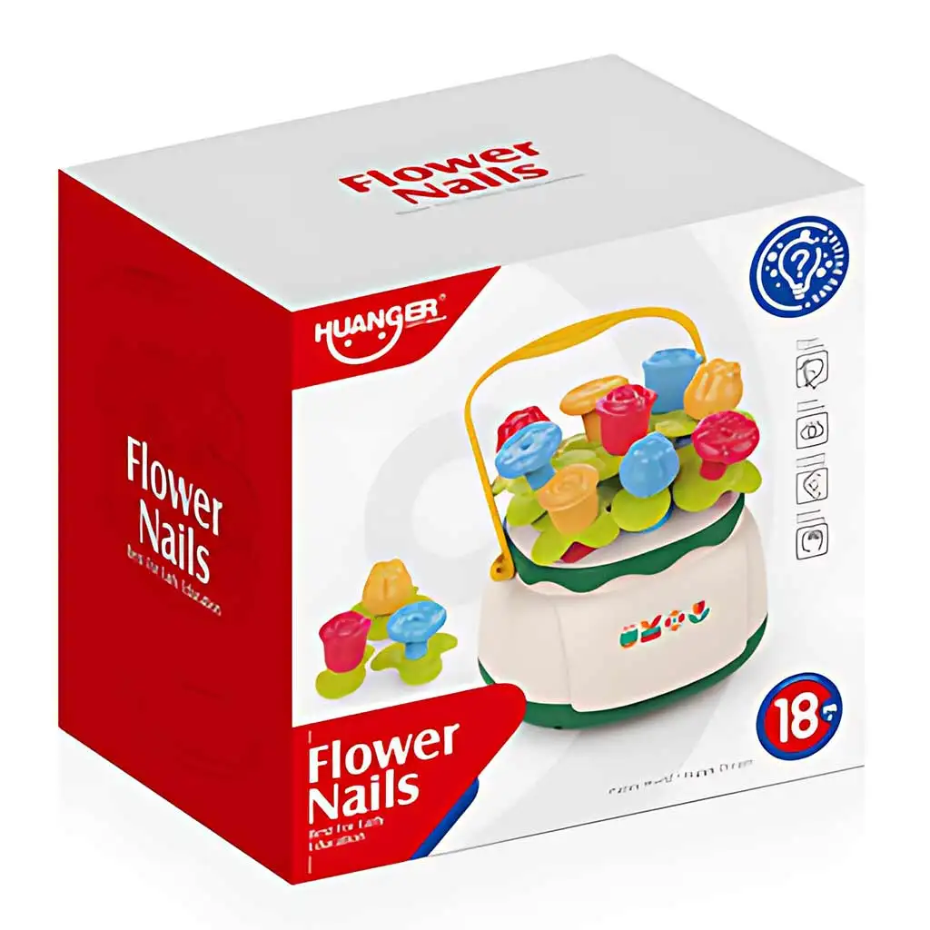 Happy World: Virágkosár formaválogató készségfejlesztő bébijáték kép 3