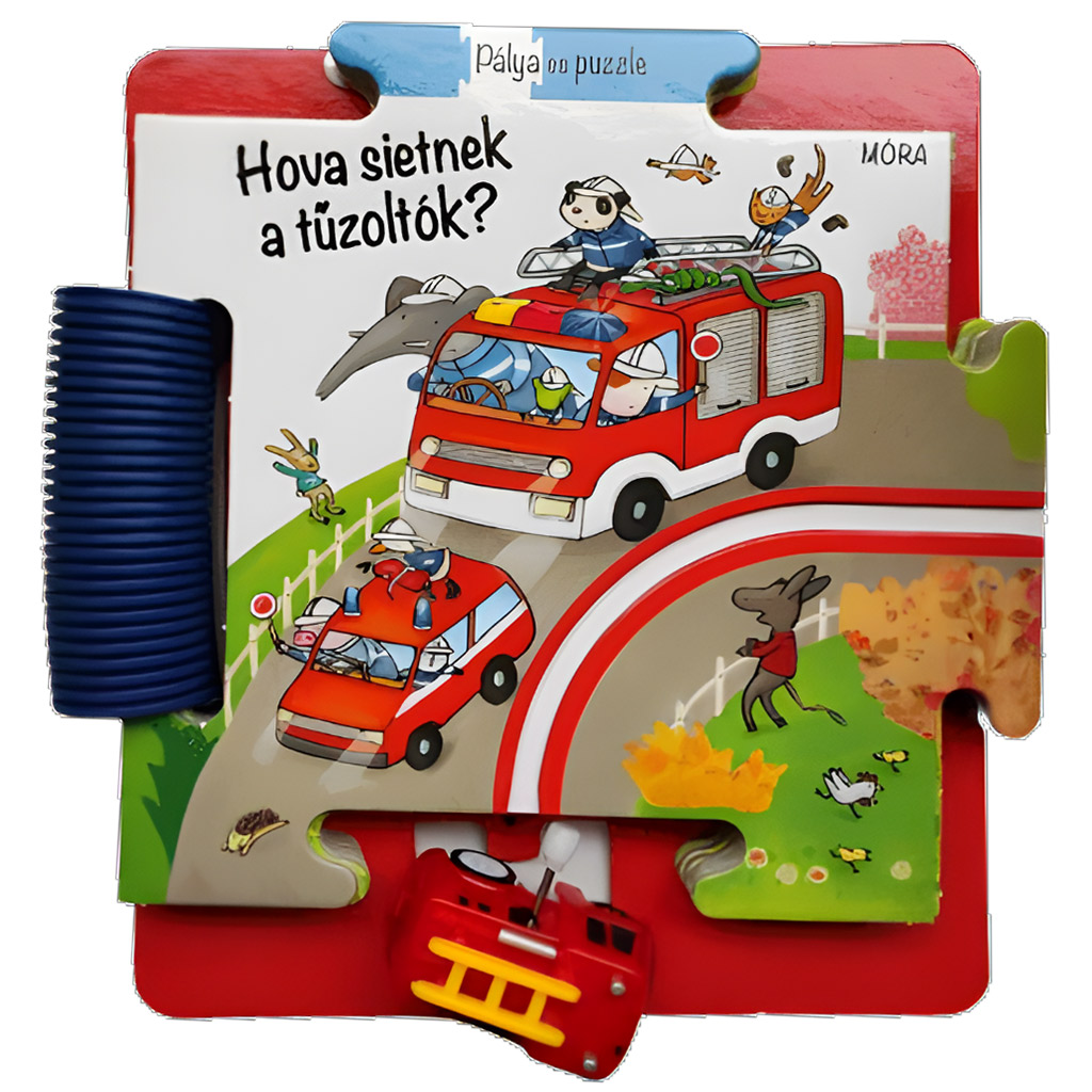 Móra: Puzzle és pálya - Hova sietnek a tűzoltók? foglalkoztató