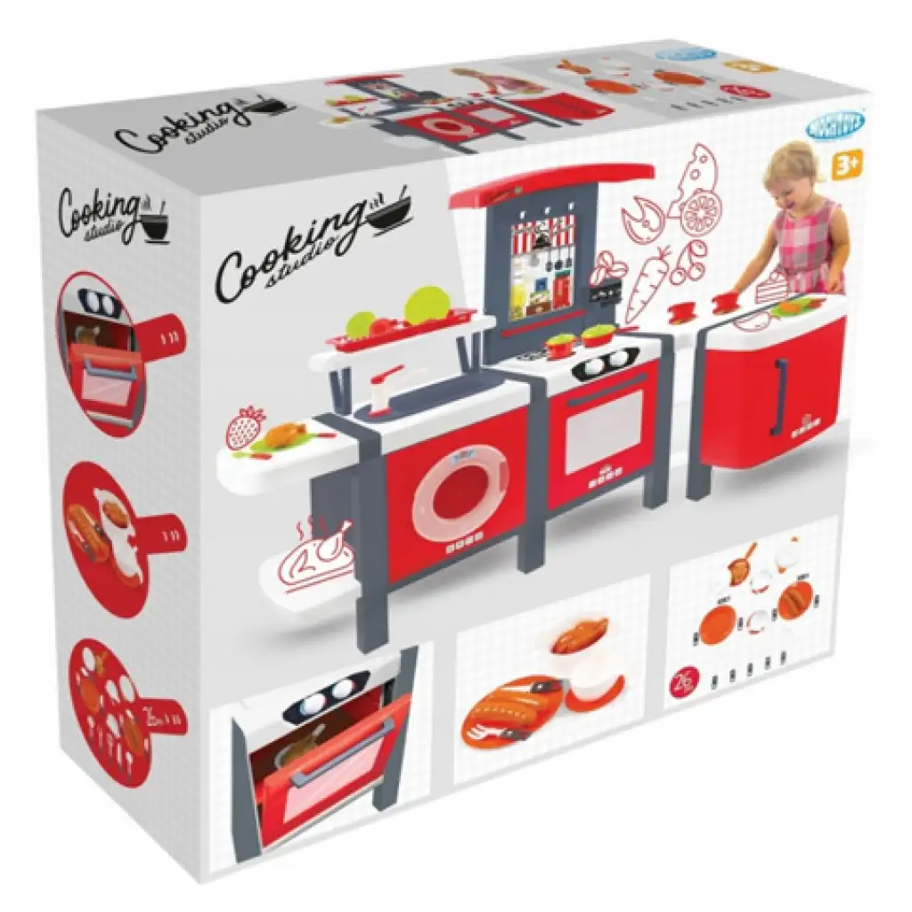 Mochtoys: Cooking Studio XXL játékkonyha 28db kiegészítővel 141x68x101cm kép 3