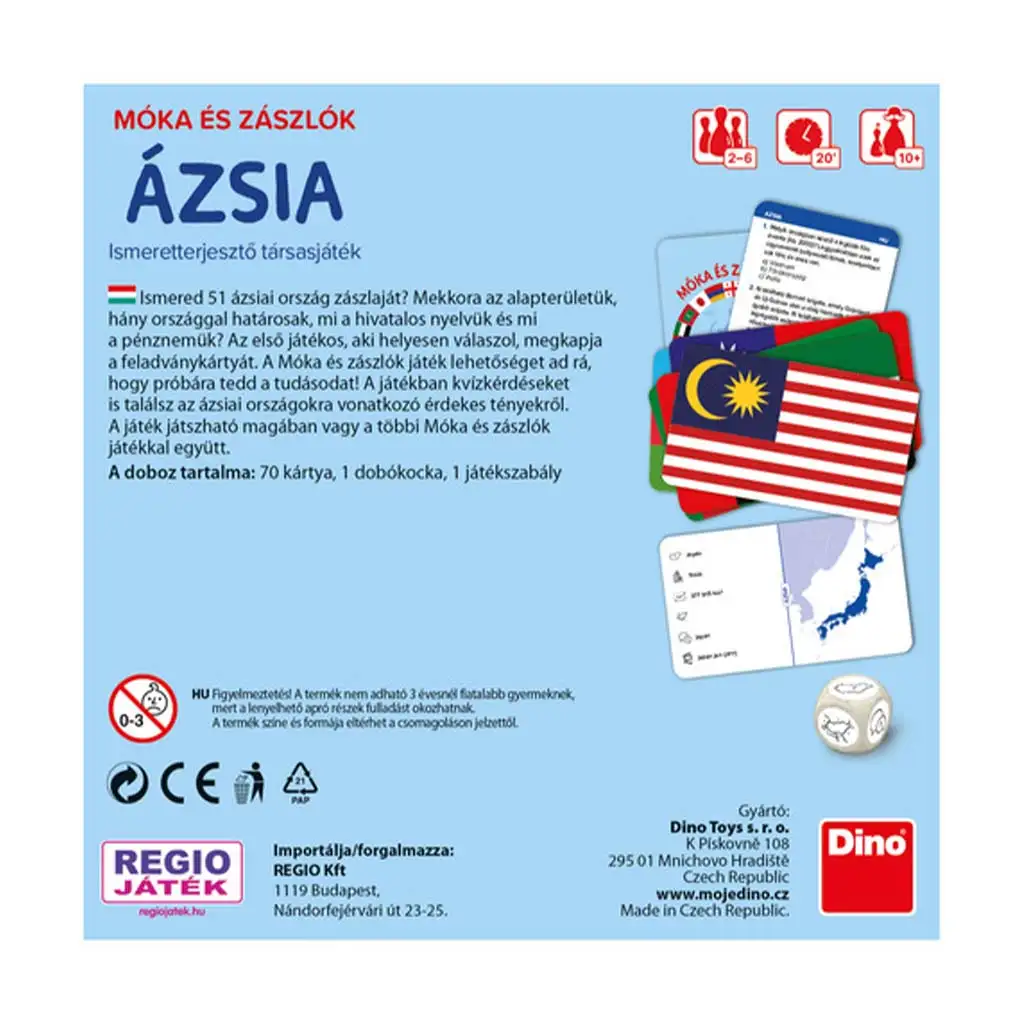 Móka és zászlók - Ázsia társasjáték kép 2