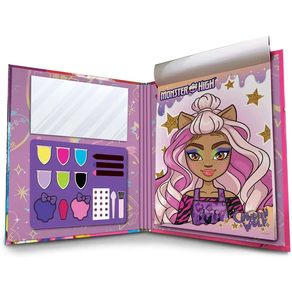 Monster High: Sminkelő és színező foglalkoztató füzet 44 oldalas - Lisciani kép 2