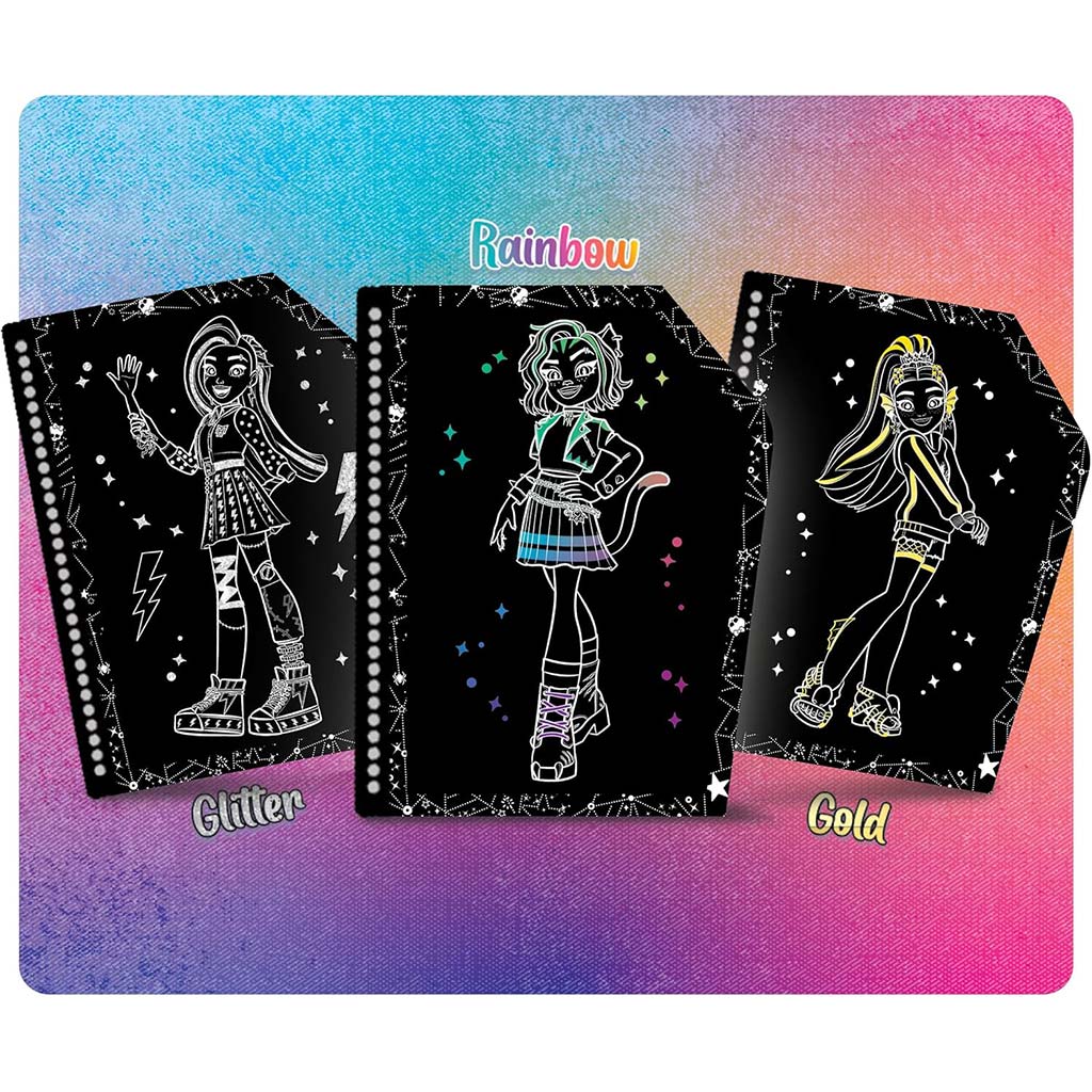 Monster High Friends Forever képkarc készítő szett 44 oldalas - Lisciani kép 2