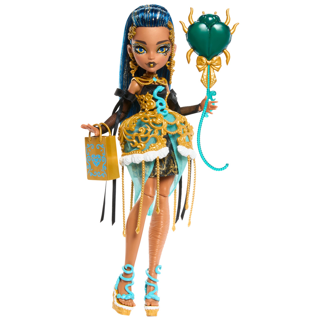 Monster High: Rémisztően Édes Szülinap – Cleo De Nile baba lufival és ajándékkal - Mattel kép 2