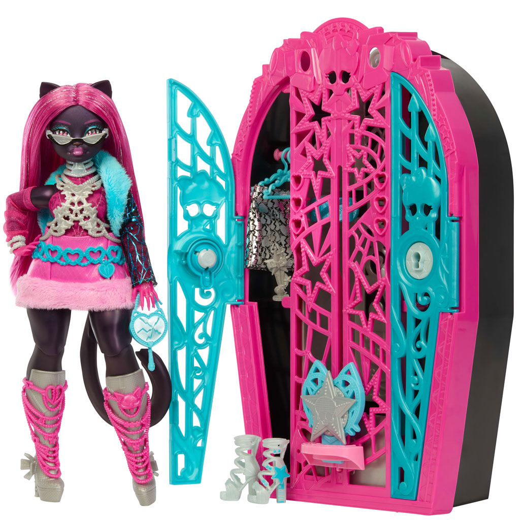 Monster High: Szörnyen jóbarátok titkai – Rémes nyomozás Hauntlywood titkok Catty Noir baba - Mattel kép 2