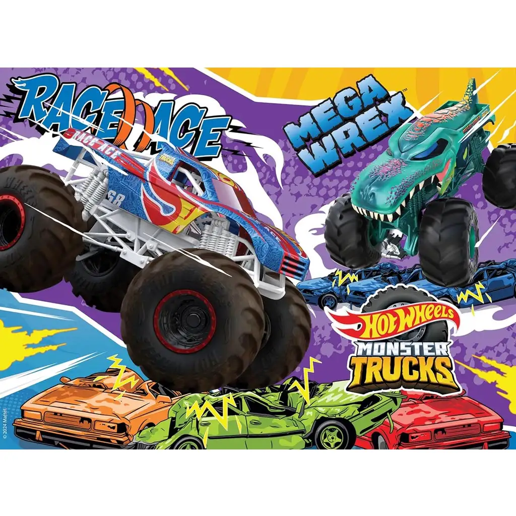Hot Wheels Monster trucks 48db-os puzzle 35x25cm - Lisciani kép 2