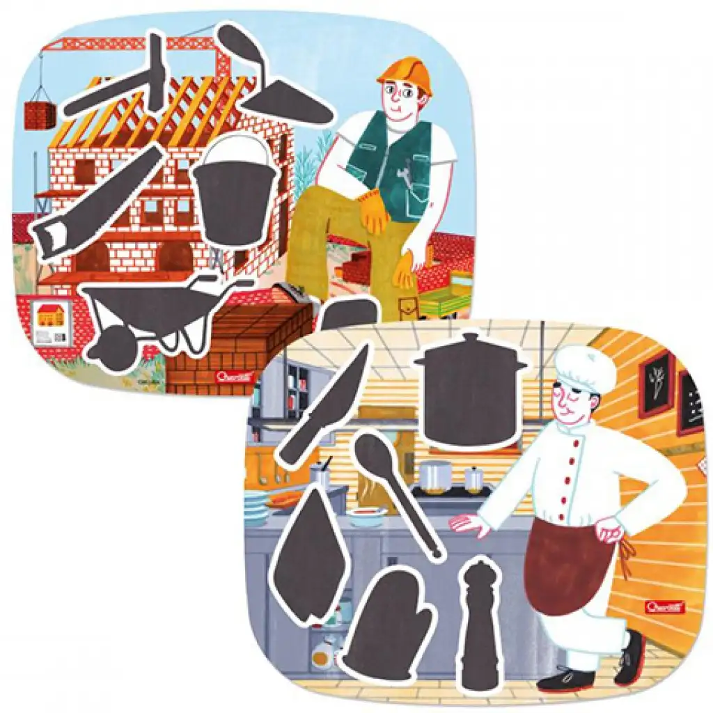 Quercetti: Montessori foglalkozások mágneses puzzle 3db-os szett kép 4