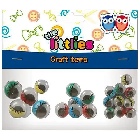 Műanyag színes szemek 3 méretben 22db kép 1