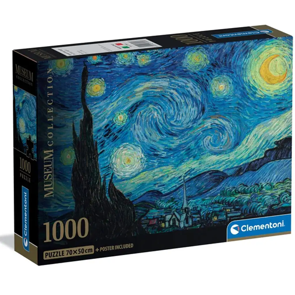 Museum Collection: Van Gogh - A csillagos éj HQC 1000 db-os puzzle poszterrel - Clementoni