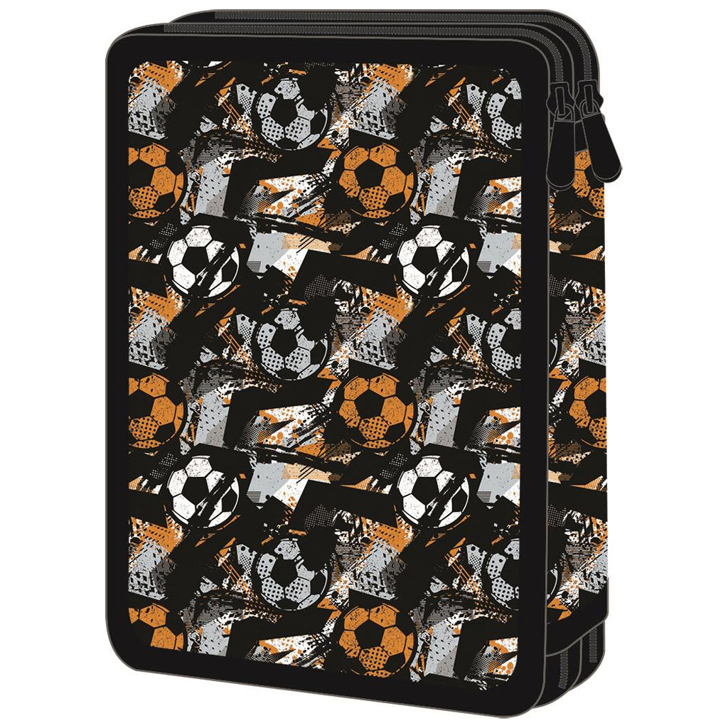Must: Foci mintás emeletes töltött tolltartó 15x5x21cm kép 2