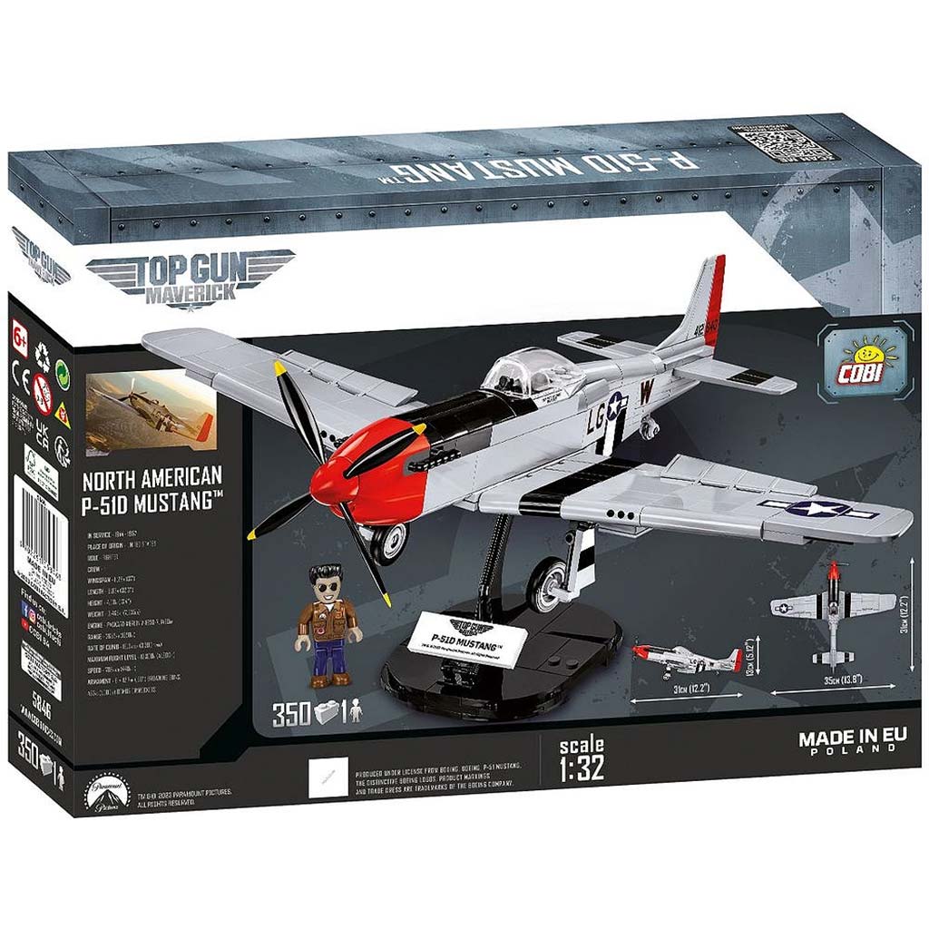 COBI: Mustang P-51D „TOP GUN: Maverick” repülőgép építőjáték (5846) kép 5