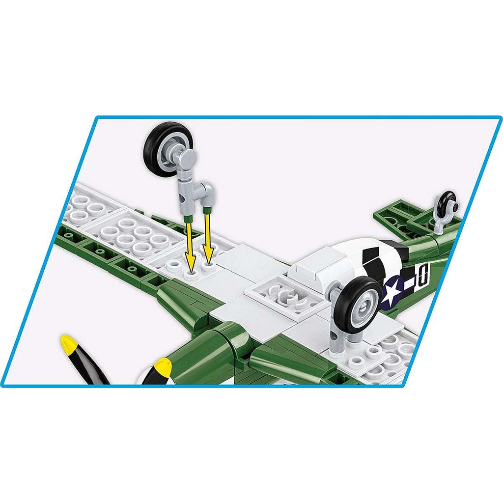COBI: Mustang P-51D vadászrepülőgép építőjáték (5860) kép 5