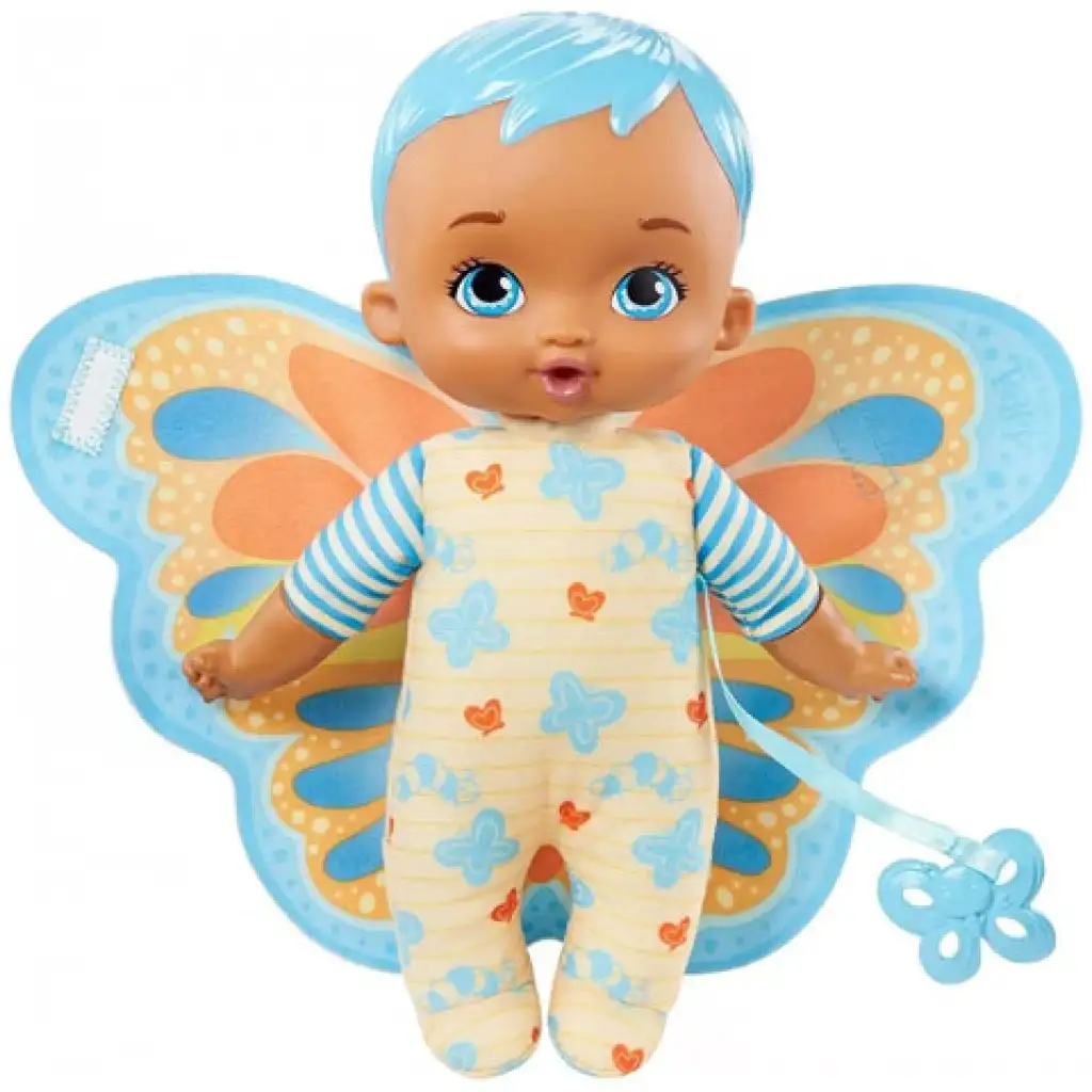 My Garden Baby: Édi-Bébi ölelnivaló kék pillangó baba 23cm - Mattel kép 2