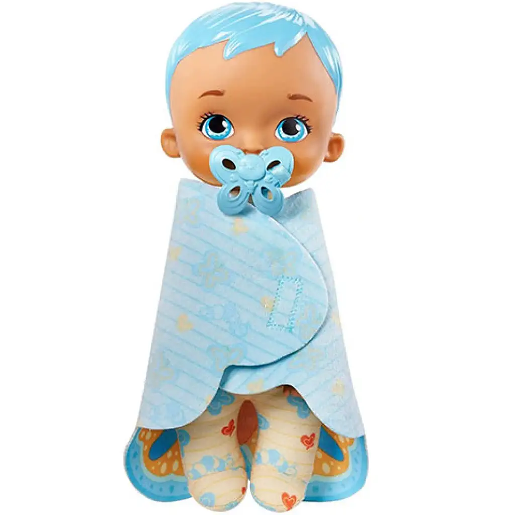 My Garden Baby: Édi-Bébi ölelnivaló kék pillangó baba 23cm - Mattel kép 3