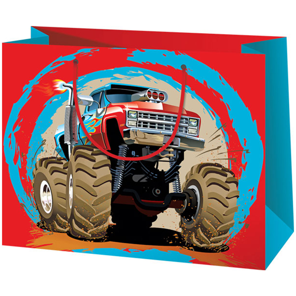 Cardex: Monster Truck autós nagy méretű ajándéktáska 26,7x13,7x33cm