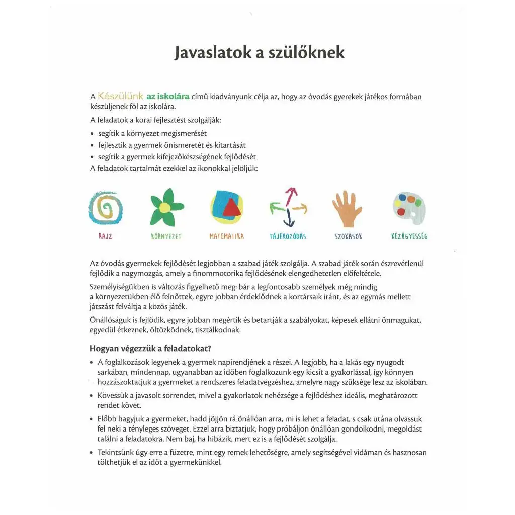 Napraforgó: Készülünk az iskolára - 3-4 éveseknek kép 2