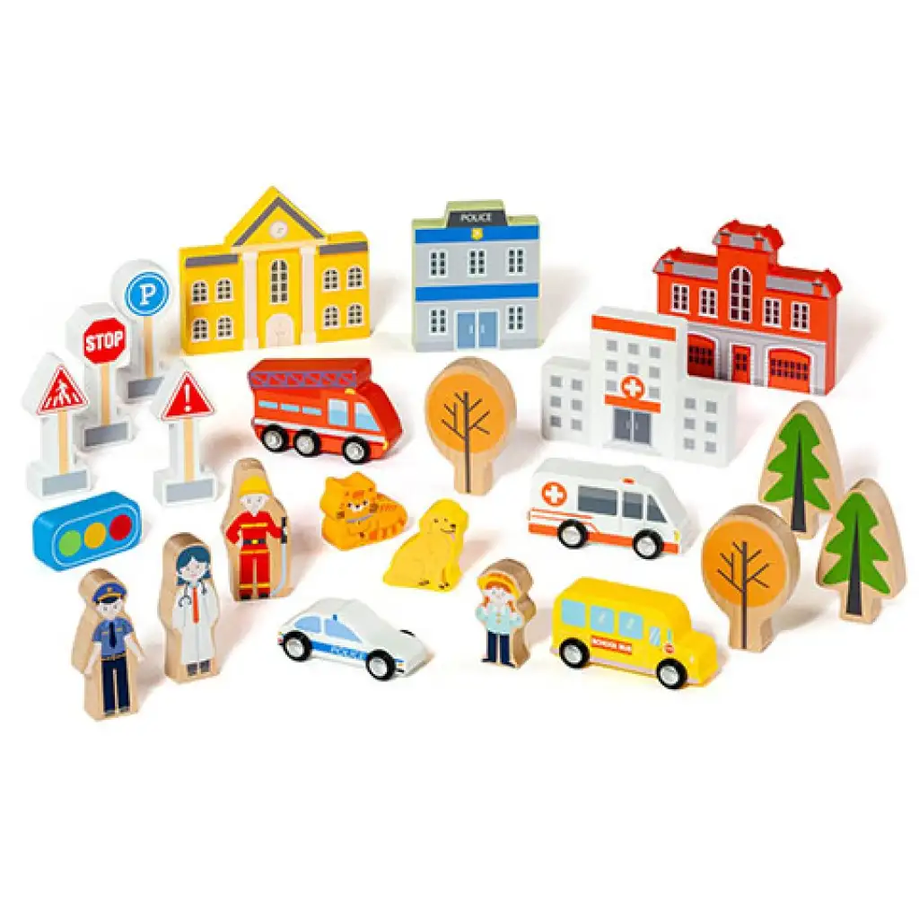 Molto: Nature My First város fa játékszett 55db-os kép 2