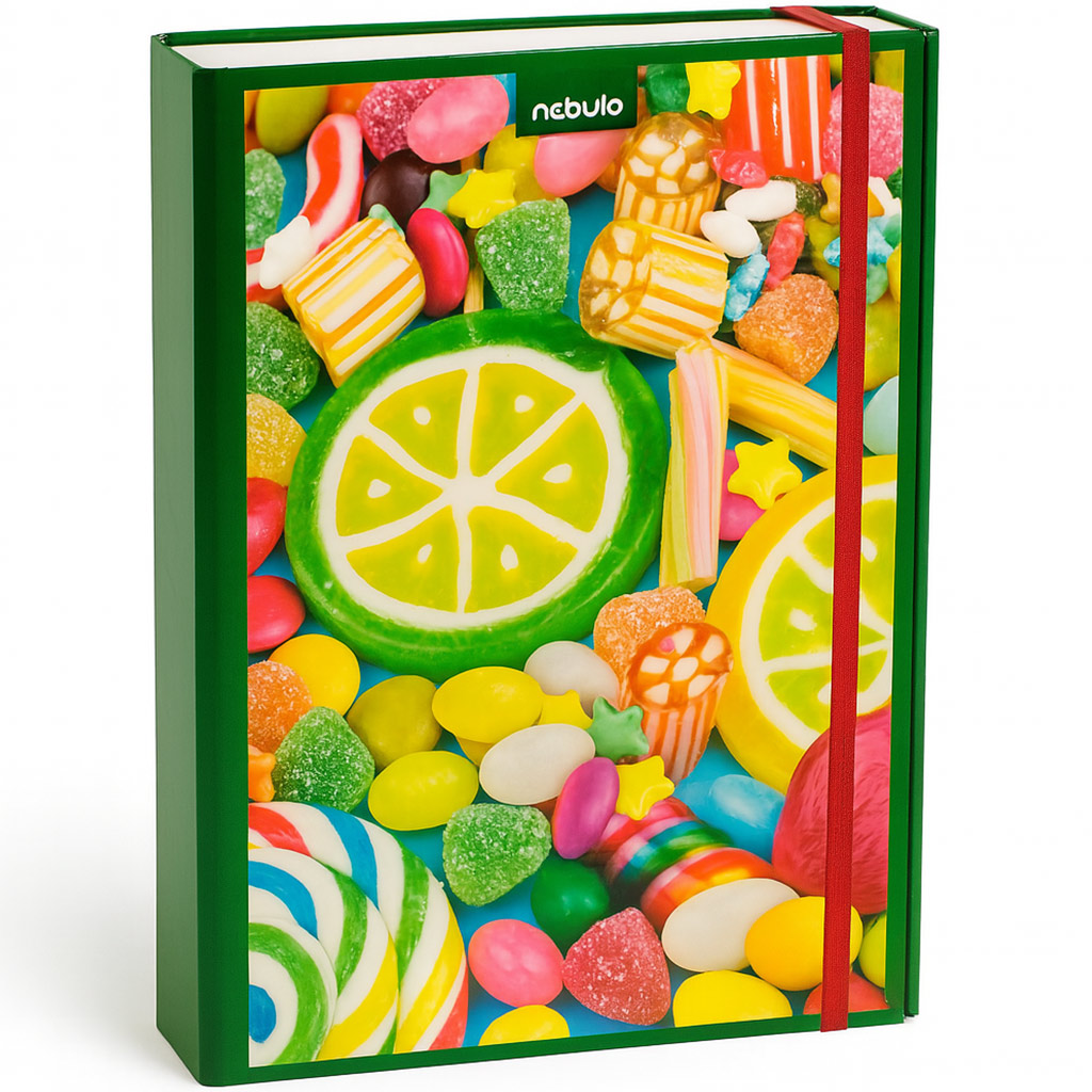 Nebulo: Füzetbox A/4-es méretben candy mintával
