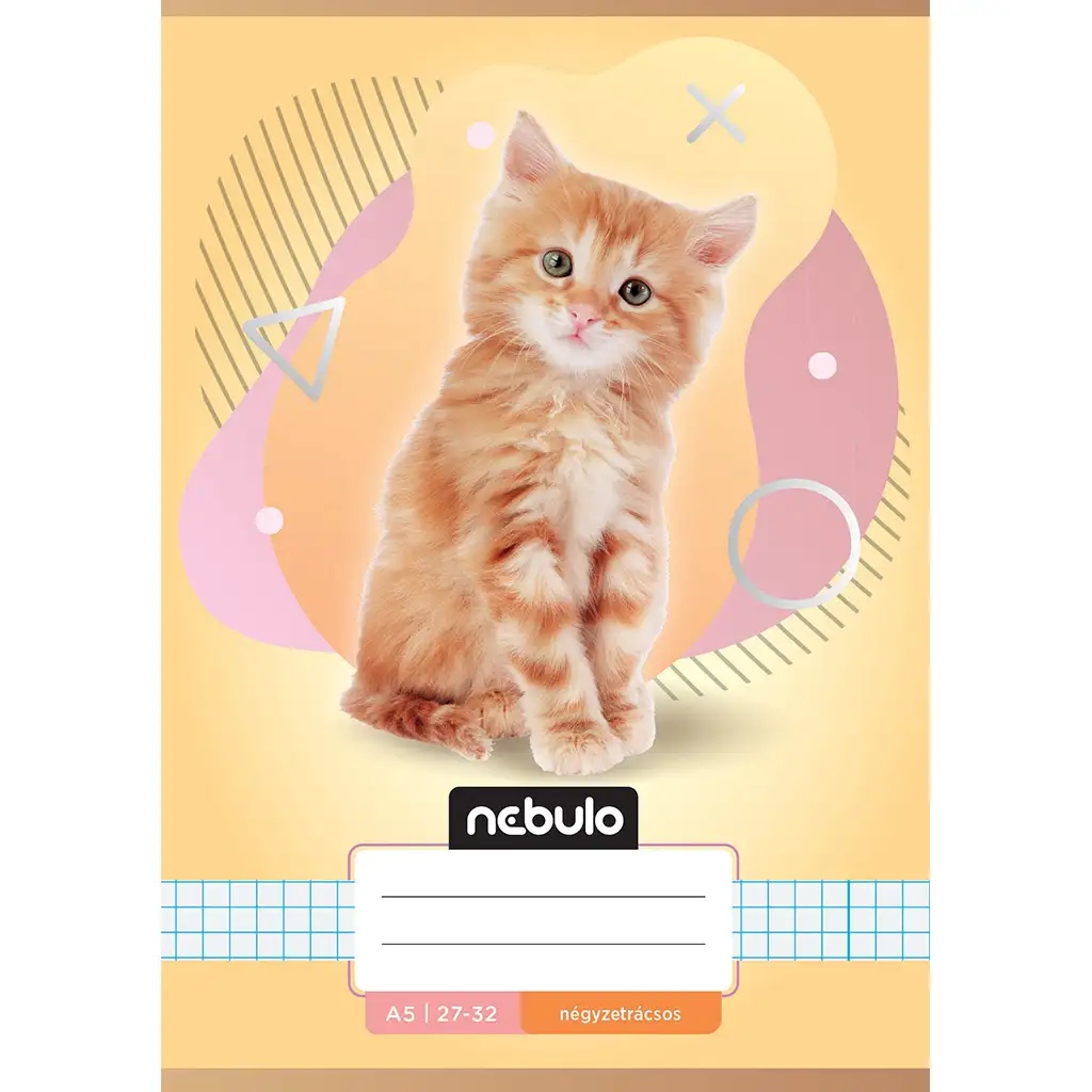 Nebulo: Cicás mintás kockás füzet A/5 27-32