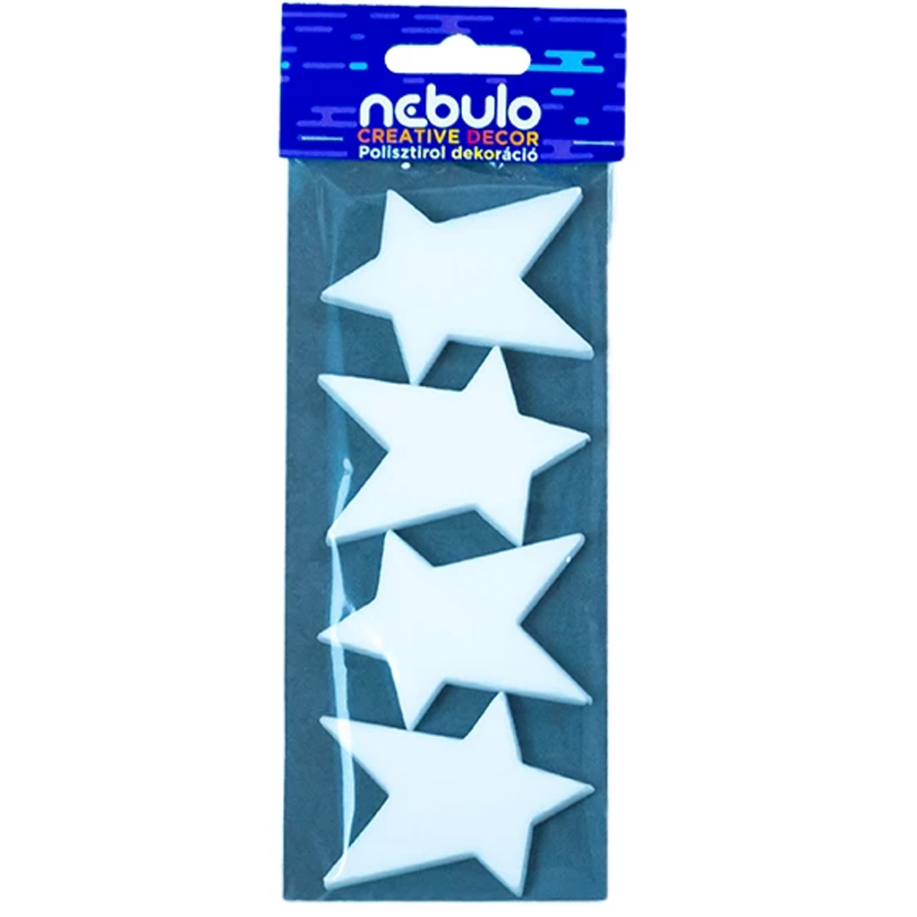 Nebulo: Csillagok polisztirol dekoráció 4db-os szett