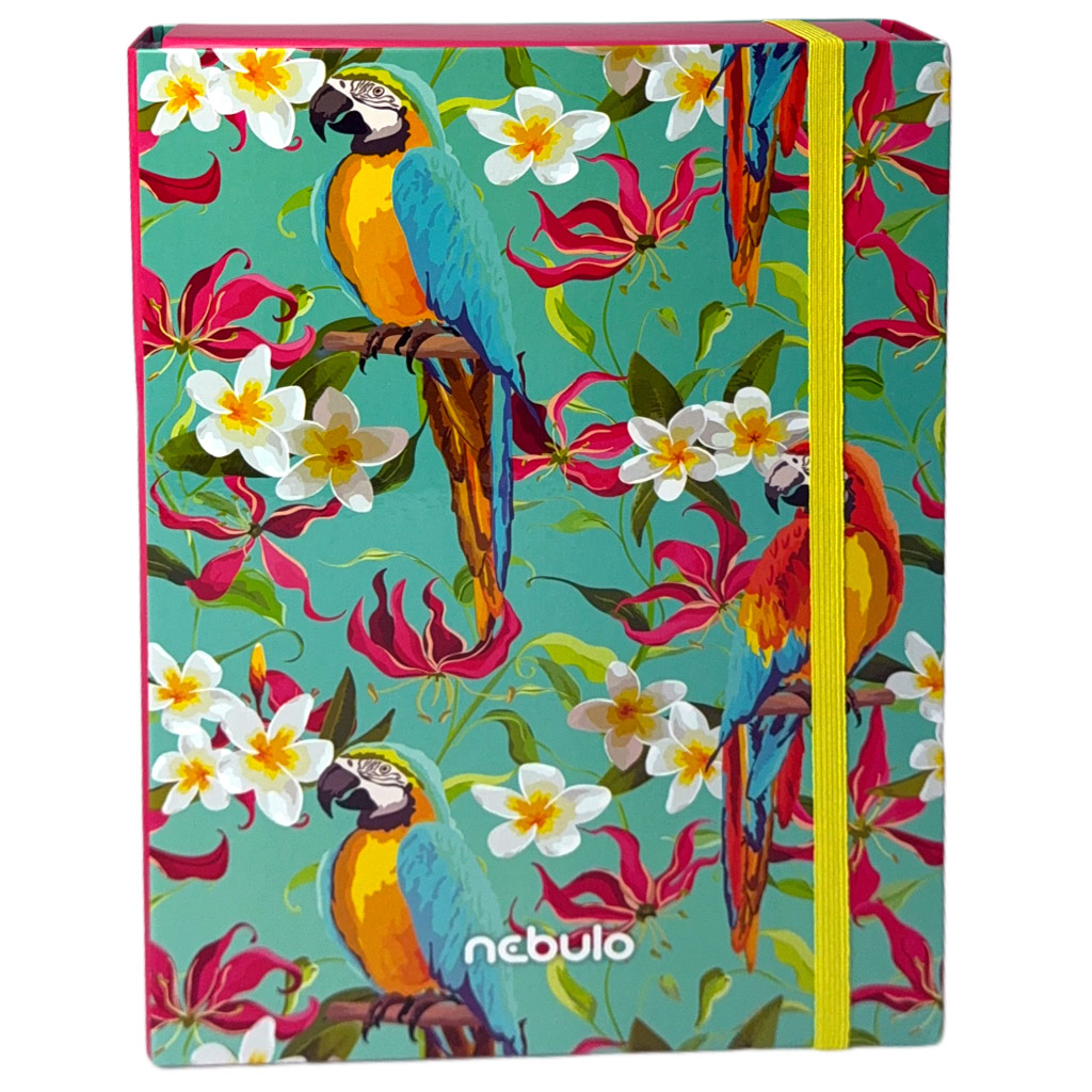Nebulo: Füzetbox A/4-es méretben papagájos mintával kép 1