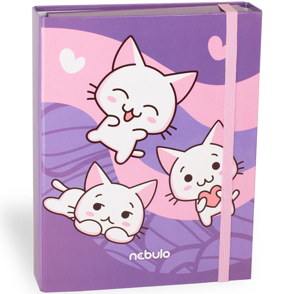 Nebulo: Füzetbox A/5-ös méretben cicás mintával