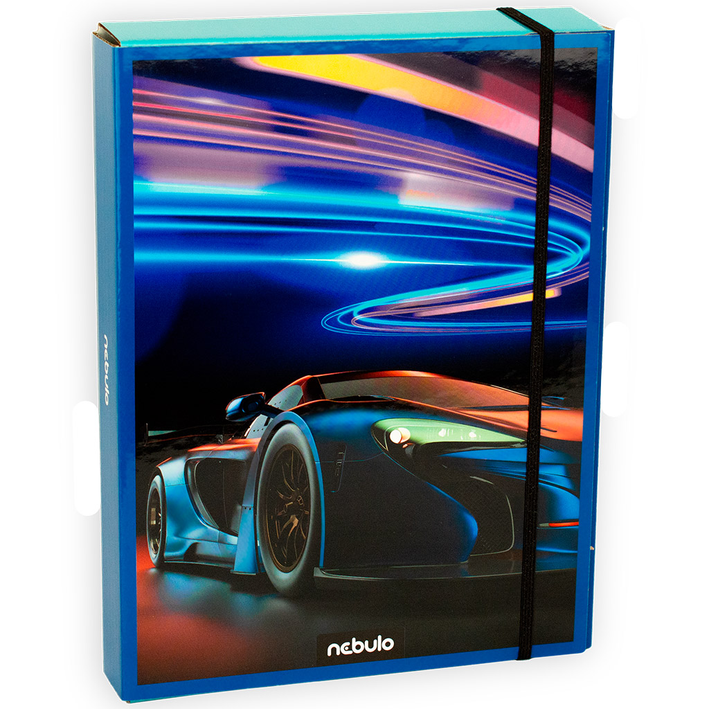 Nebulo: Füzetbox A/5-ös méretben sportautó mintával
