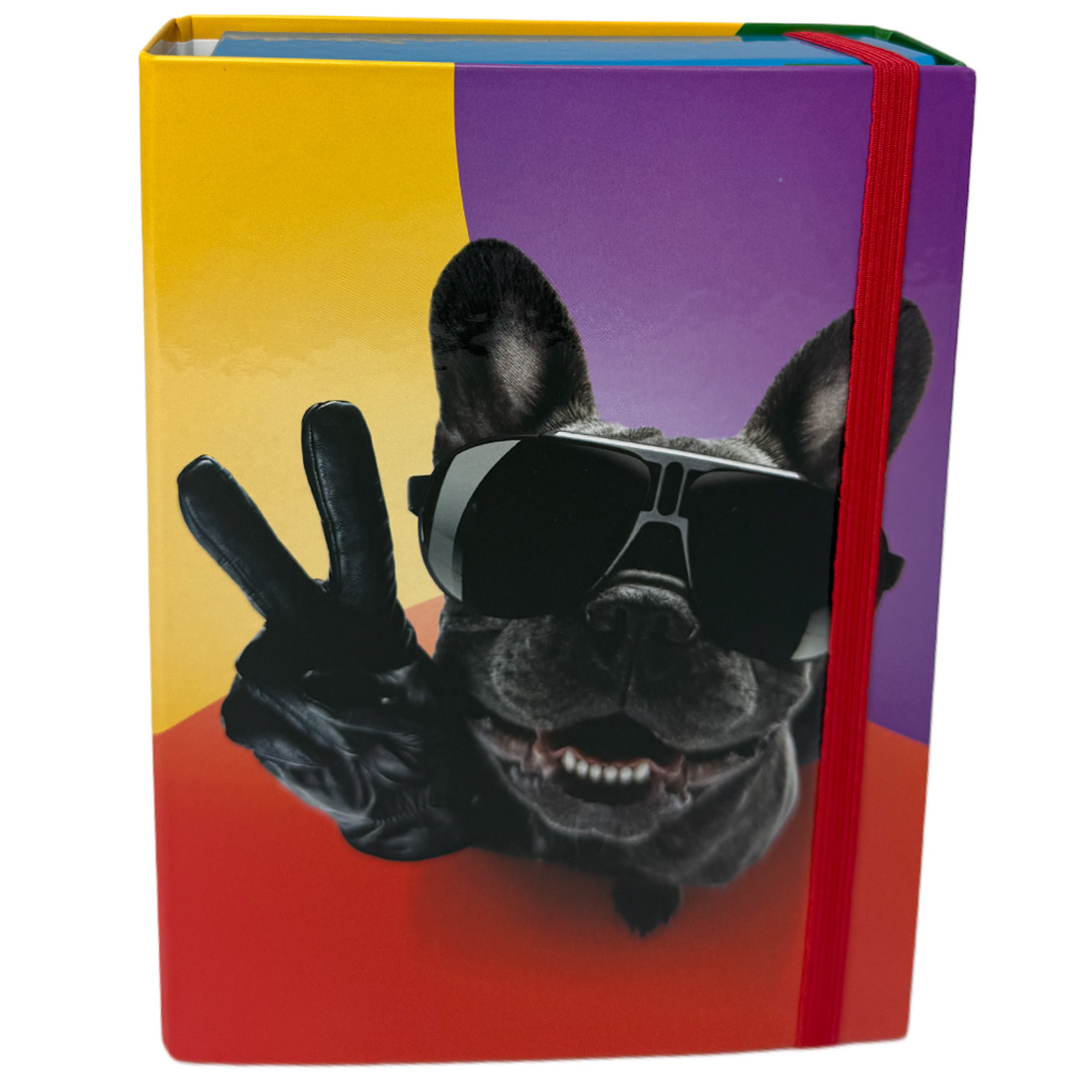 Nebulo: Füzetbox A/5-ös méretben menő bulldog mintával kép 1