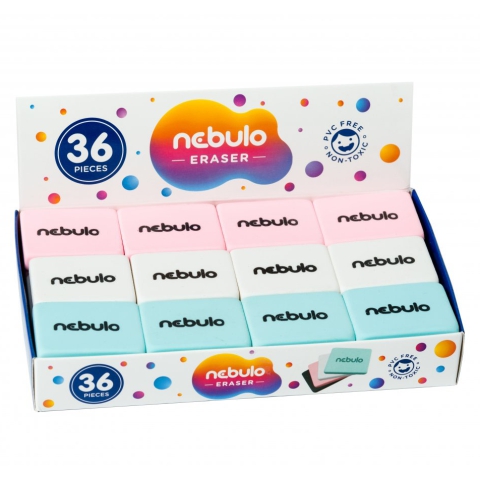 Nebulo: Pasztell színű radír több színváltozatban 1db