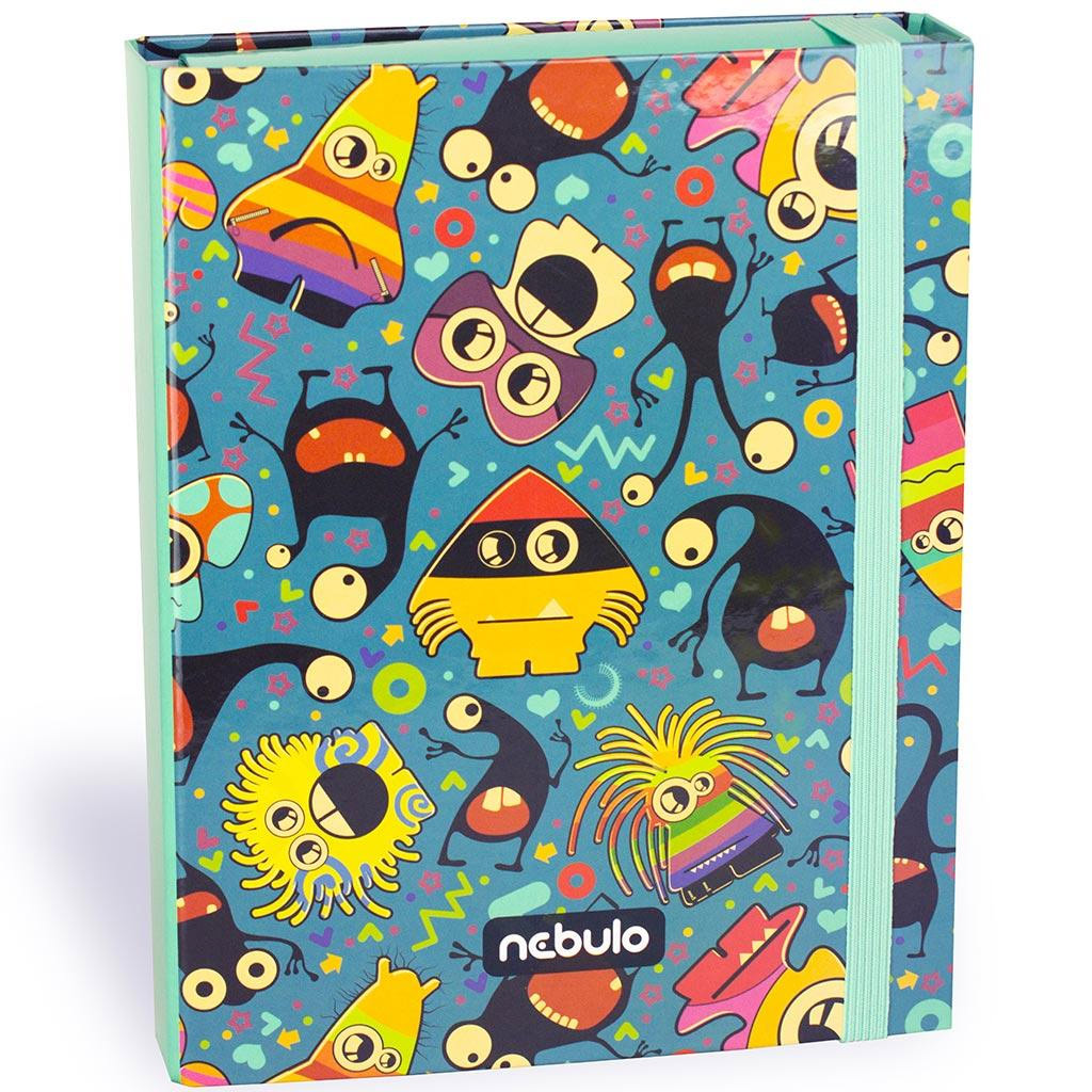 Nebulo: Füzetbox A/5-ös méretben vicces szörnyek mintával kép 1