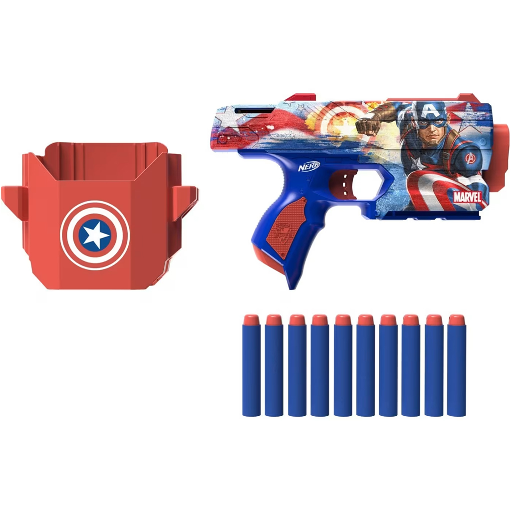 Nerf: Marvel Amerika Kapitánya szivacslövő fegyver - Hasbro kép 2