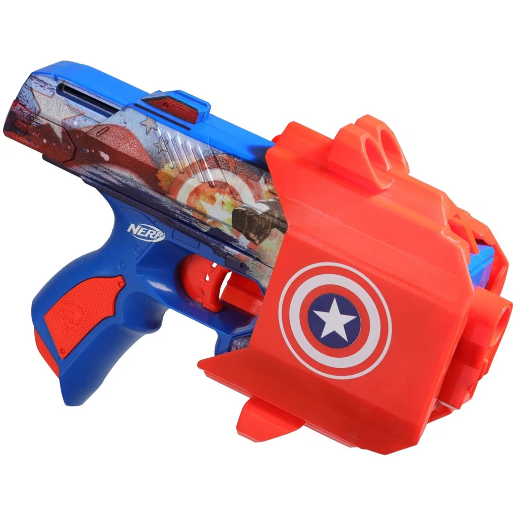 Nerf: Marvel Amerika Kapitánya szivacslövő fegyver - Hasbro kép 3