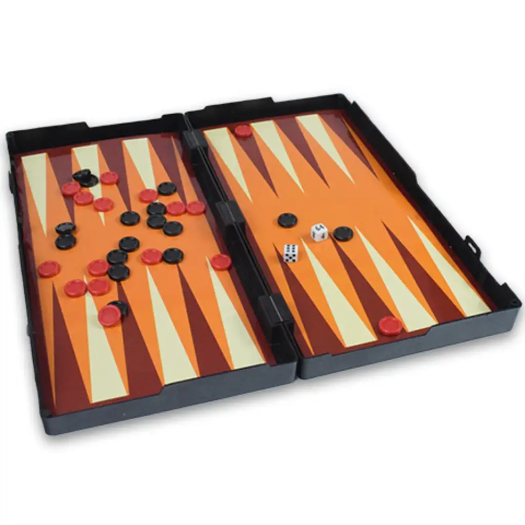 3 az 1-ben műanyag sakktábla sakk és dáma bábukkal kép 3