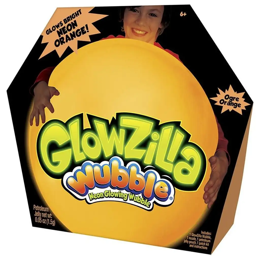 Glowzilla Wubble világító buboréklabda neon narancssárga színben 75cm