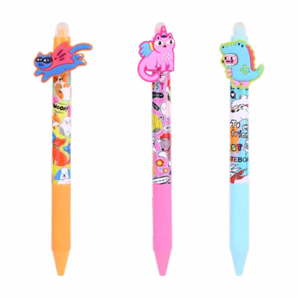 Nebulo: Jelmezes macskák nyomógombos radírozható zseléstoll többféle 1db kép 1