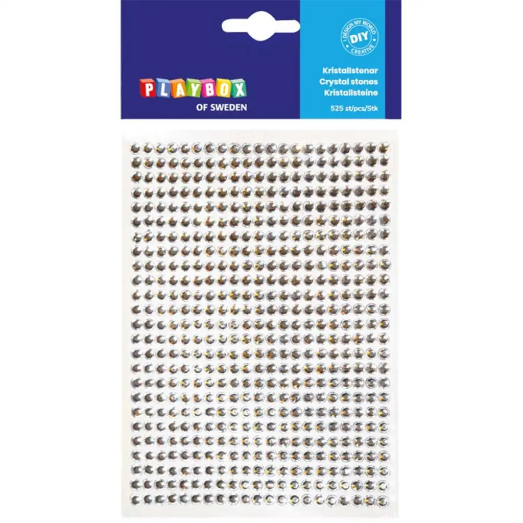 PlayBox: Öntapadós ezüst strasszkő 525db kép 1