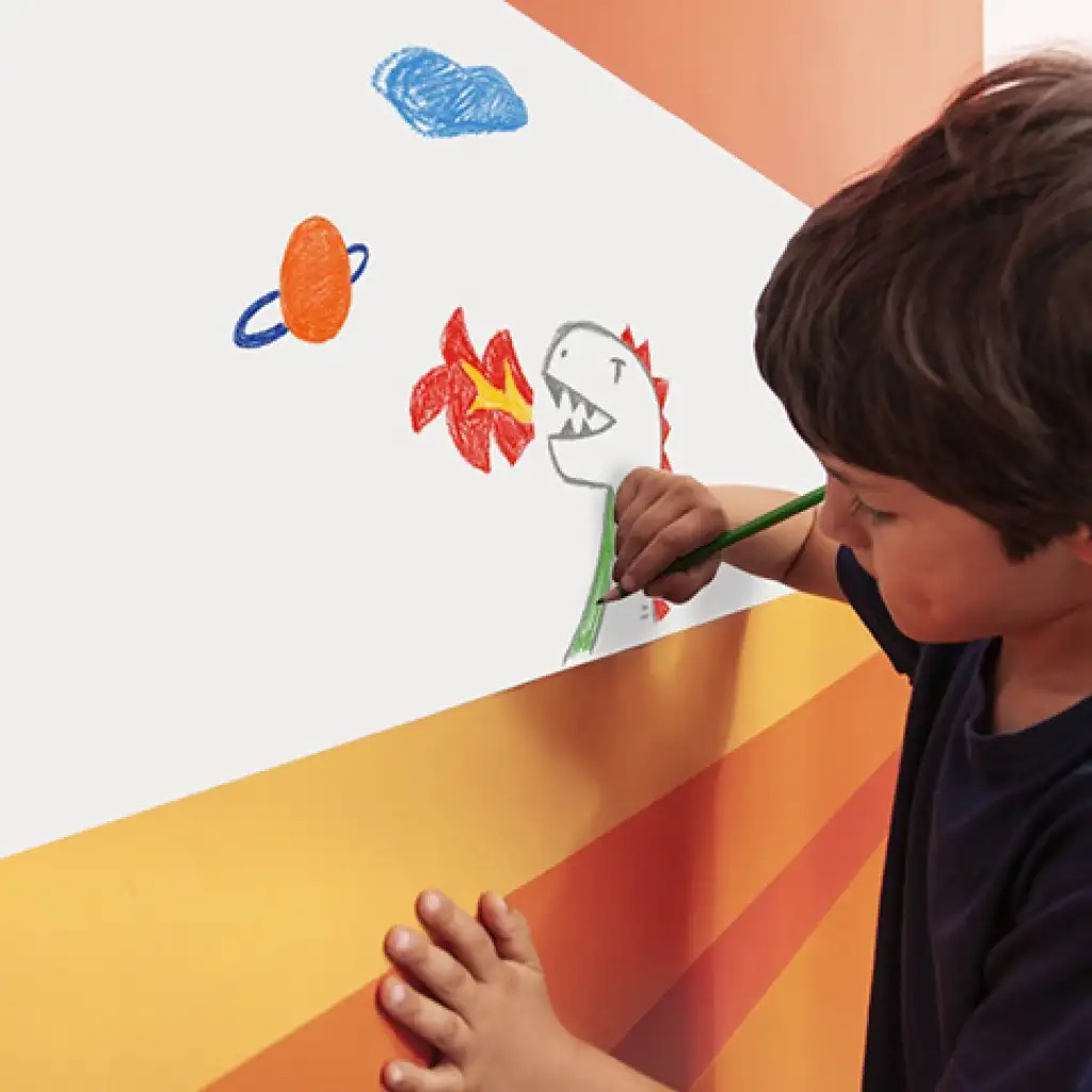 Öntapadós színezőhenger 8db színes ceruzával - Carioca kép 3