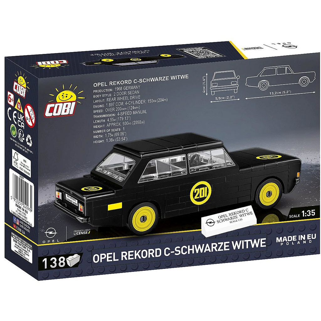 COBI: Opel Rekord C Fekete Özvegy építőjáték (24597) kép 3